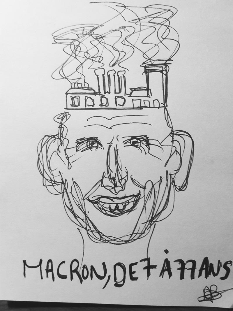 visage d'Emmanuel Macron